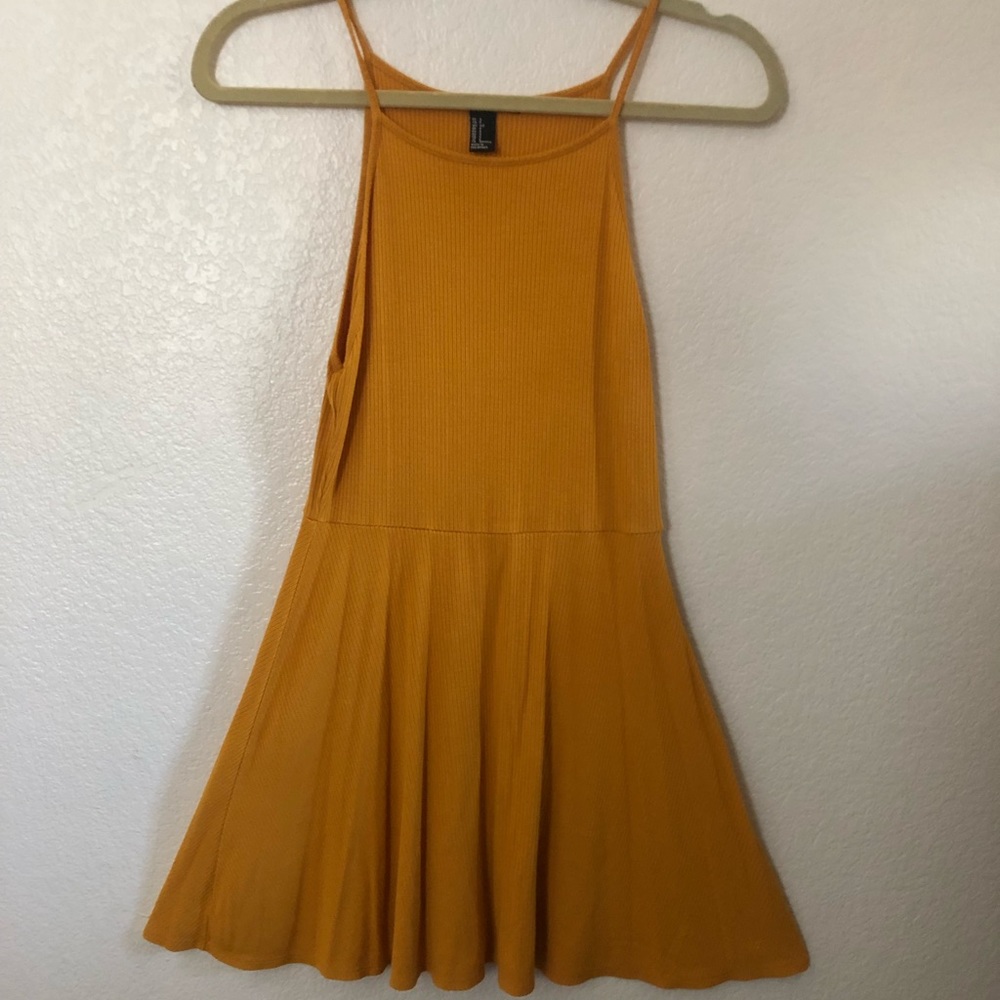 Mustard Yellow Skater Dress
